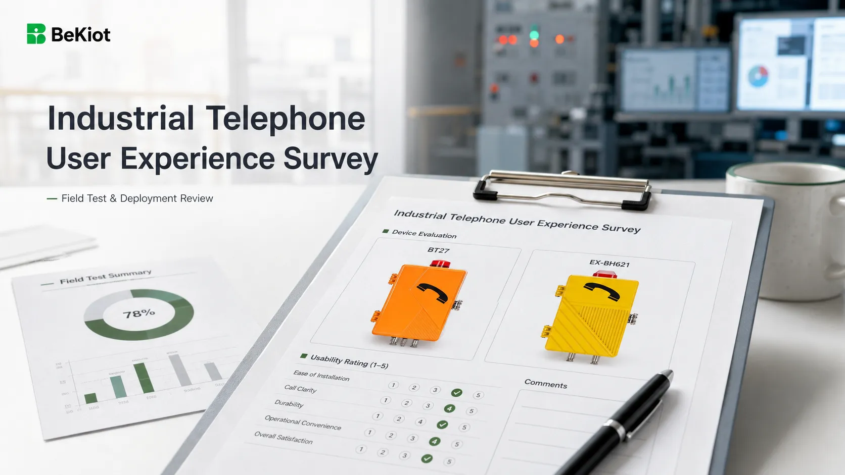 Encuesta de experiencia de usuario de teléfonos industriales: dimensiones de prueba en campo y pautas de selección