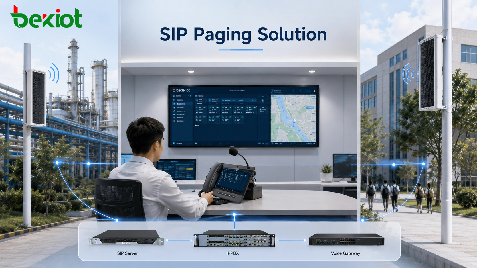 Guía de integración de altavoz columna SIP: Creación de una solución de megafonía IP compatible
