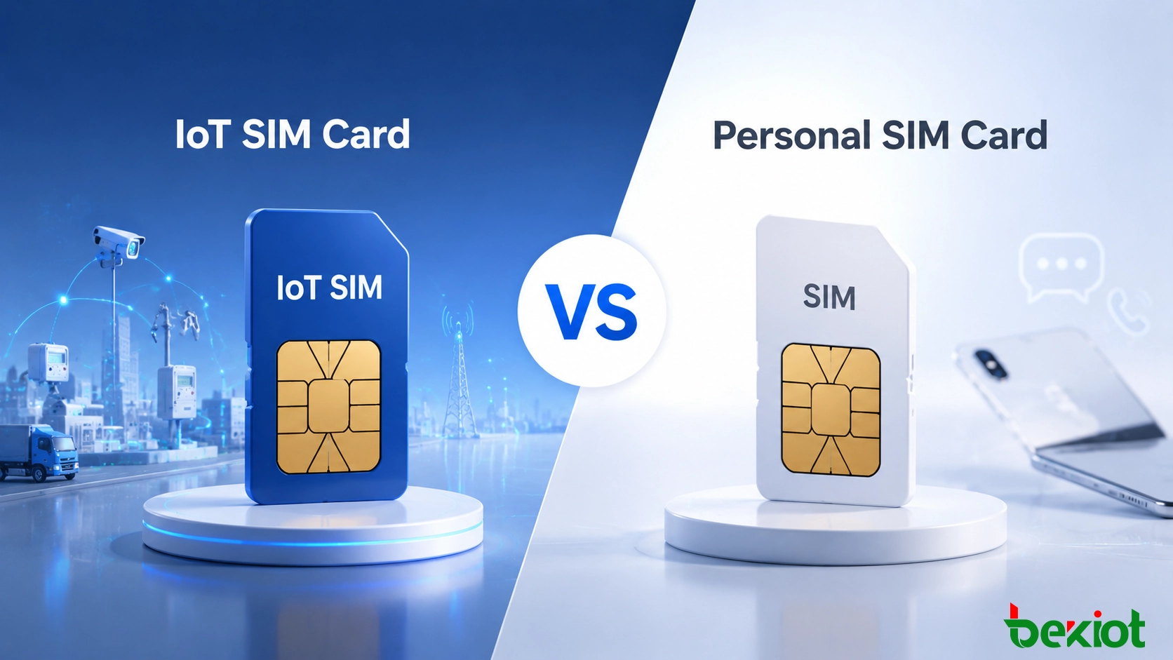 Tarjeta SIM IoT vs. tarjeta SIM personal: guía de conectividad empresarial