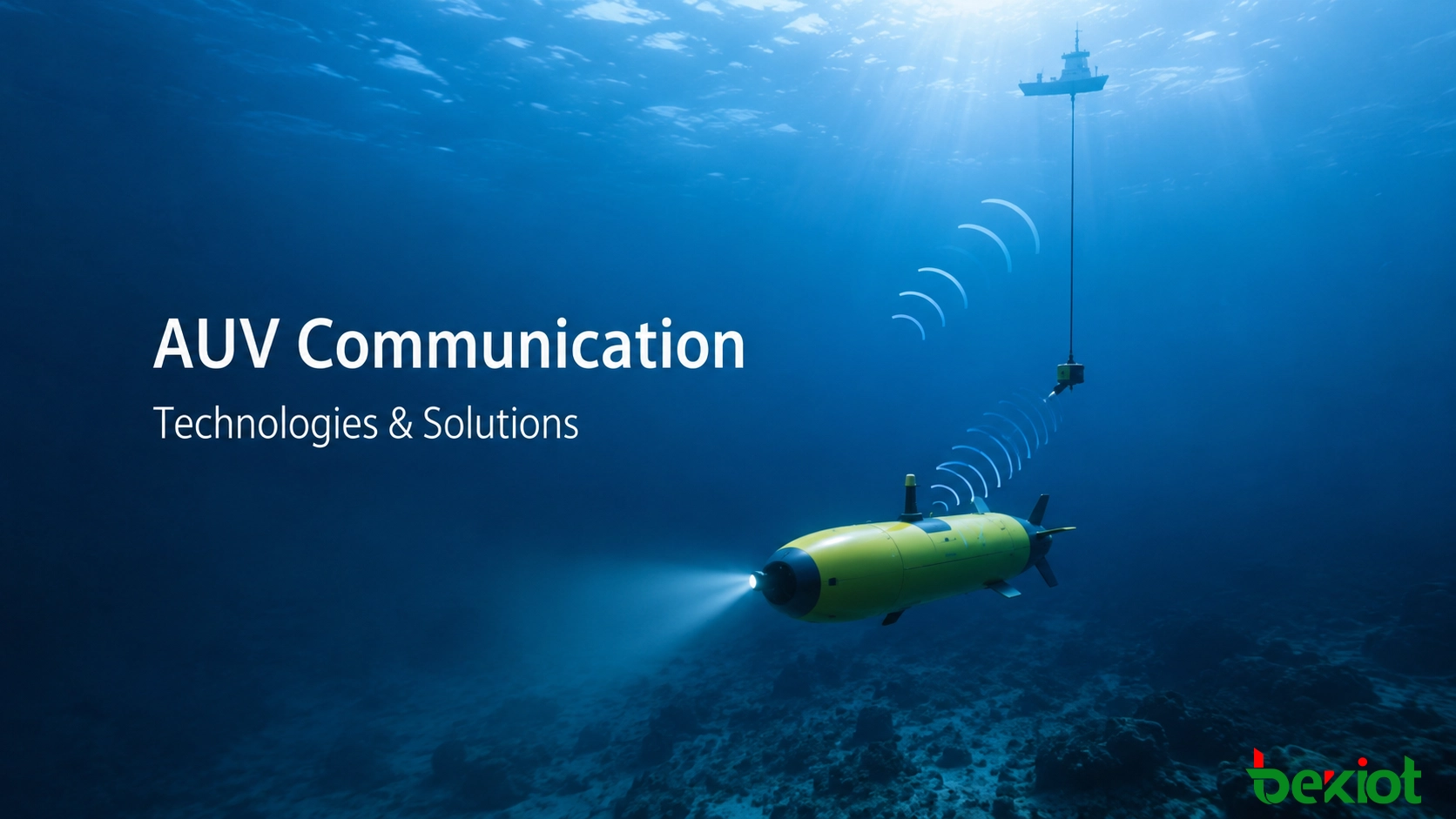 ¿Qué métodos de comunicación funcionan mejor para AUV bajo el agua?