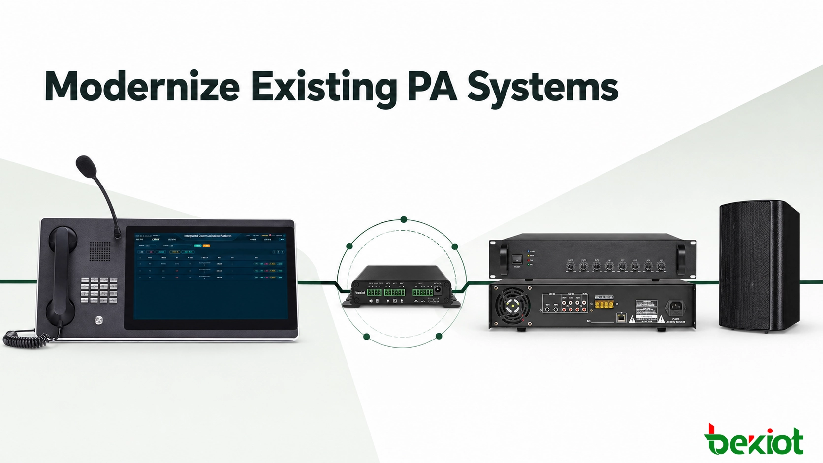 Cómo conectar un sistema PA existente al despacho IP moderno