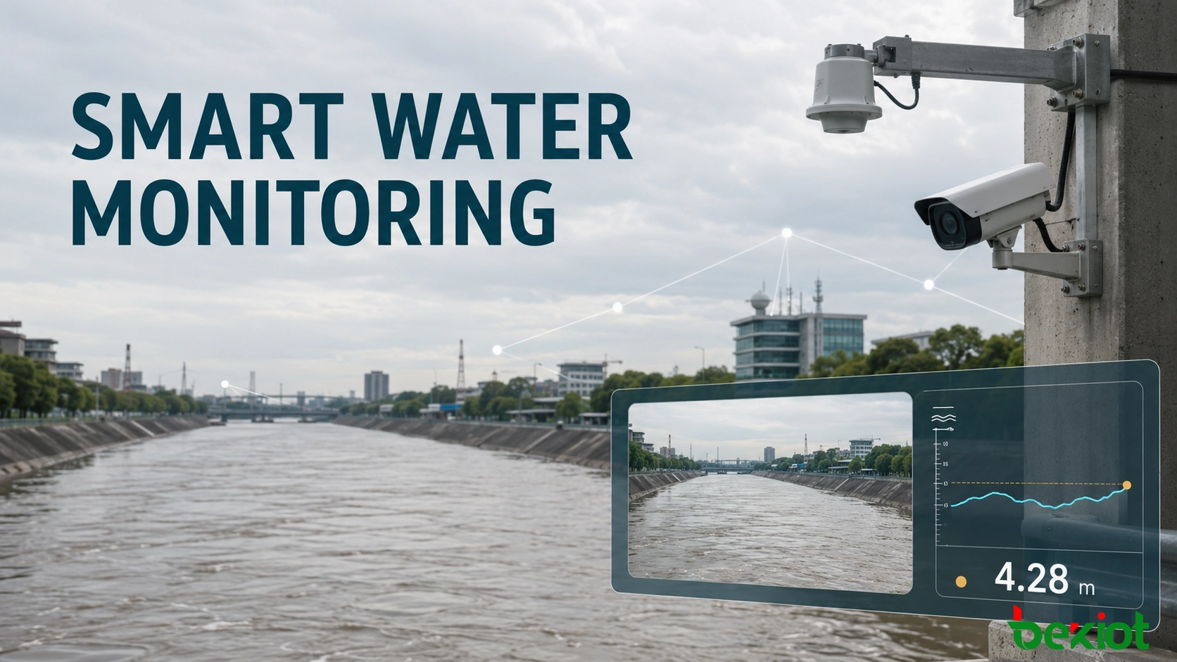 Cómo combinar datos de nivel de agua por radar con video en vivo