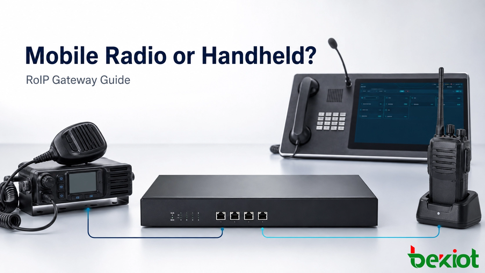 ¿Debe conectarse un gateway RoIP a una radio móvil o a una radio portátil?