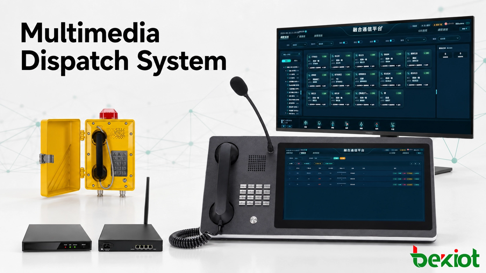¿Qué equipo se necesita para un sistema de comando y despacho multimedia?