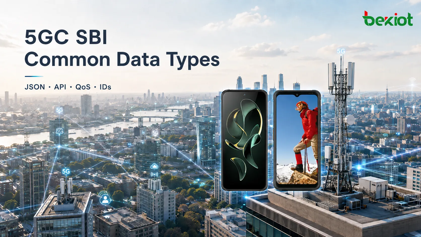 ¿Cómo funcionan los tipos de datos comunes de la SBI de 5GC?
