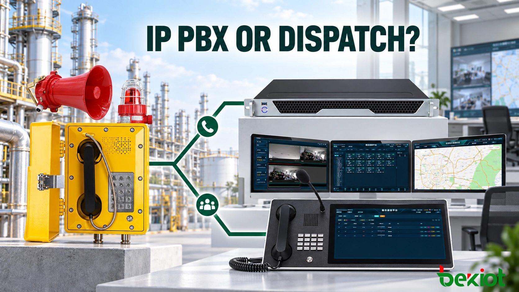¿Deberían conectarse los teléfonos a prueba de explosiones a una IP PBX o a un sistema de despacho?