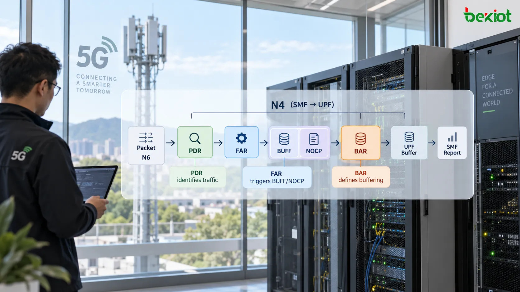 La BAR en la Interfaz N4 Controla el Almacenamiento de Enlace Descendente y la DDN en CM-IDLE 5G