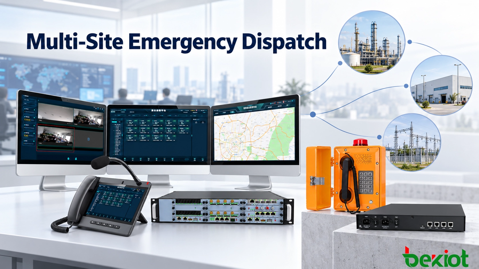 Despacho de Emergencias en Múltiples Sitios: Control Central y Resiliencia Local