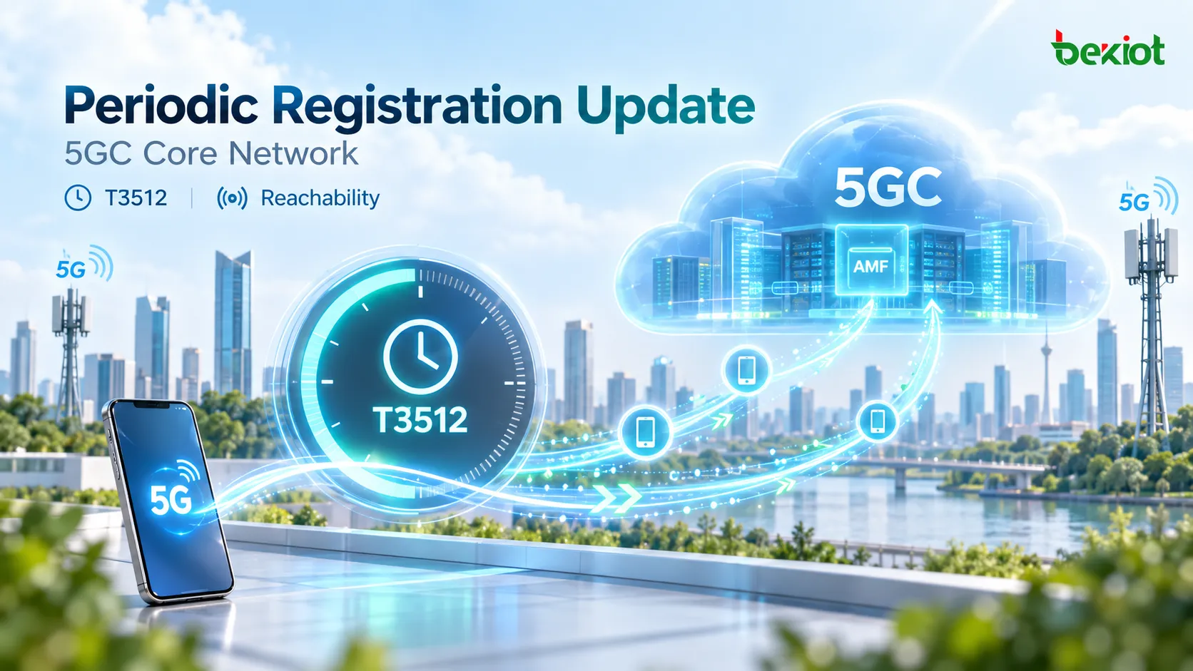 Procedimiento de actualización periódica del registro en el núcleo 5GC