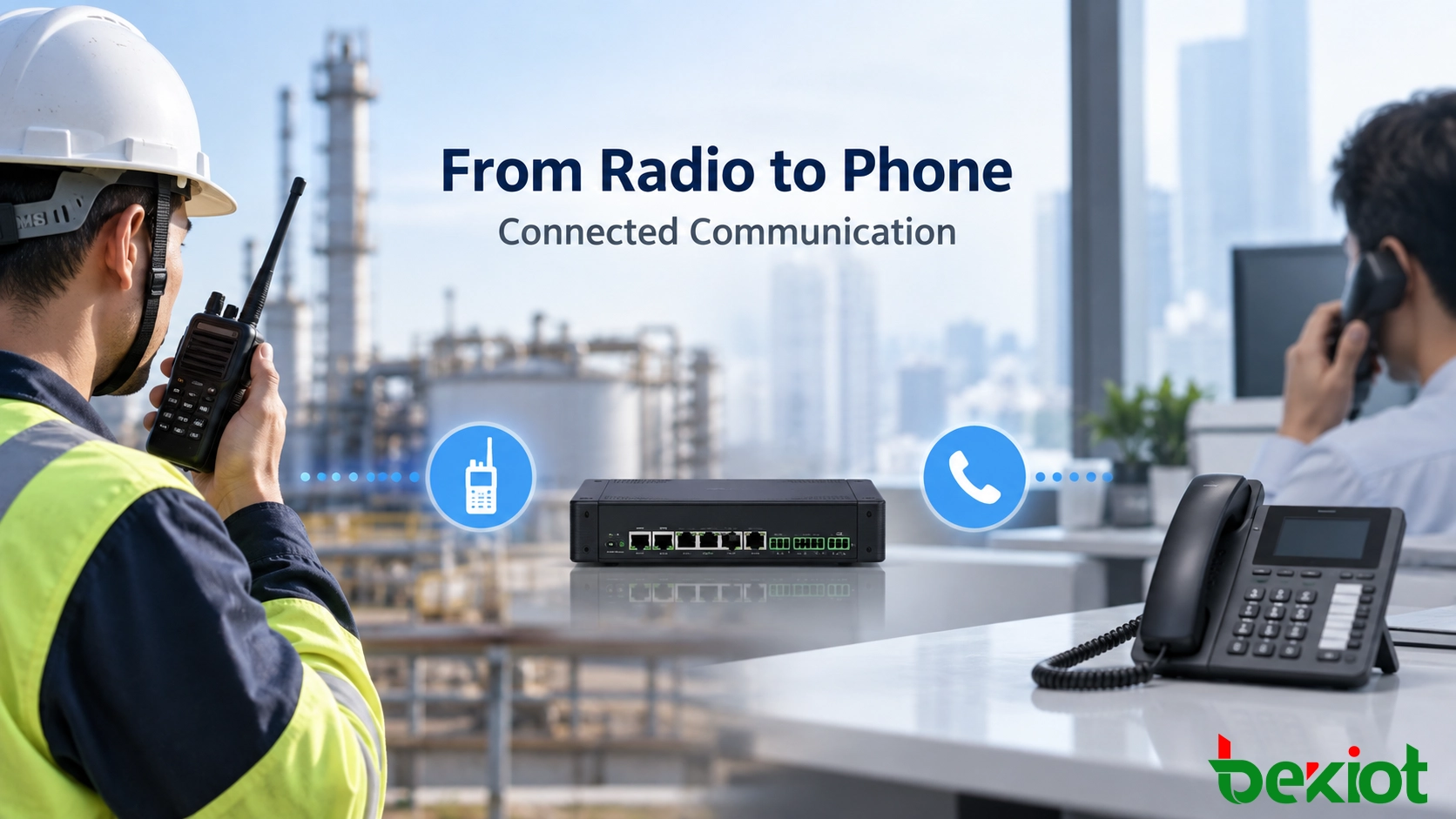 ¿Cómo puede una radio de dos vías llamar a un número de teléfono?