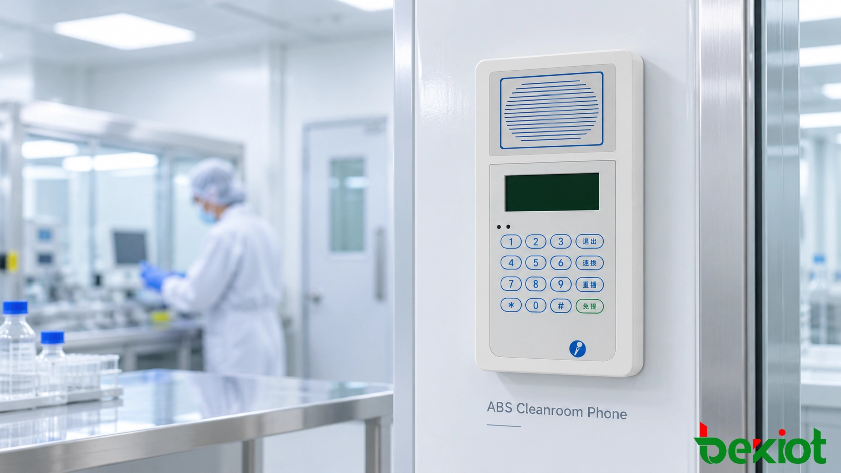 Teléfono para sala blanca ABS para comunicación de laboratorio