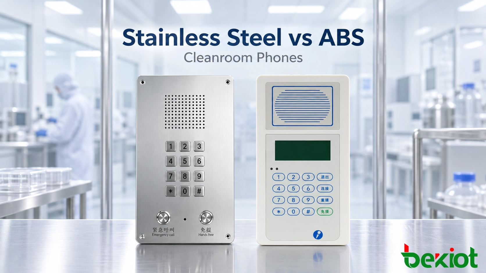 Acero inoxidable vs. teléfonos ABS para salas blancas: ¿Qué material es mejor para sus instalaciones?